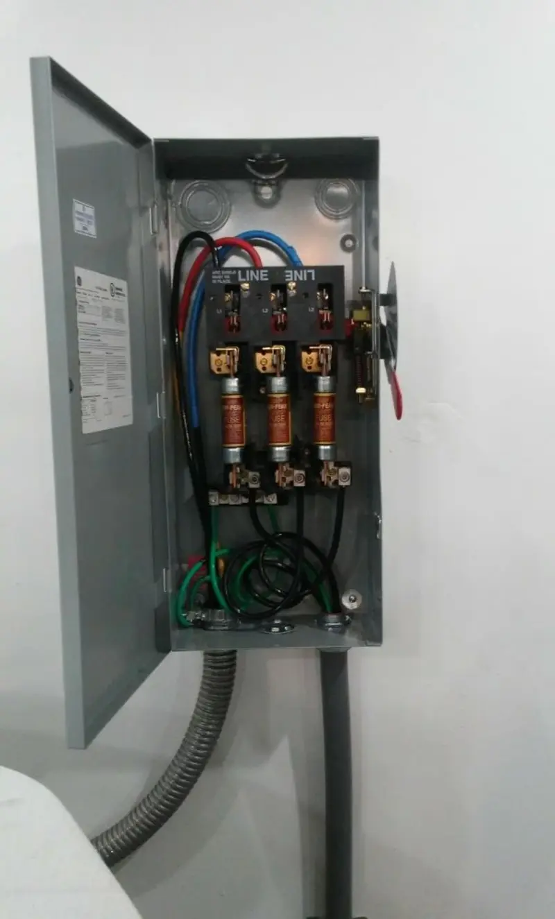 Three-phase disconnect switch installed for Electrical Wiring & Rewiring in Brooklyn Park
